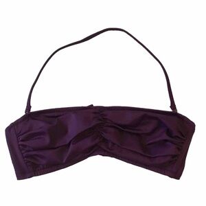 NWT J. CREW RUCHED BANDEAU HIDDEN UNDERWIRE TOP 38863 Swim Suit 32B Purple